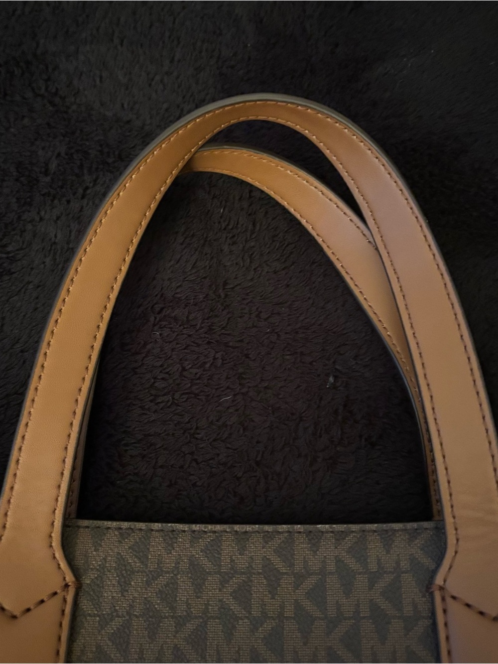 Michael Kors Brown Logo Tote with Espadrille Wedge Sandals heels size 7’5 heel!! - Picture 8 of 15